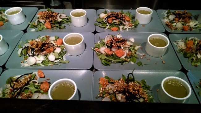 Soup and salad course